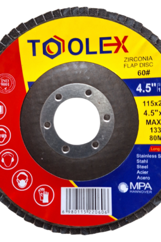 Toolex Zirconia flap wheel 115mm